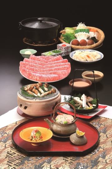 From August 6th to September 30th, Matsutake and Shabu-shabu Course ~Rei~ [Wagyu marbled beef] 8 dishes total, 8,470 yen