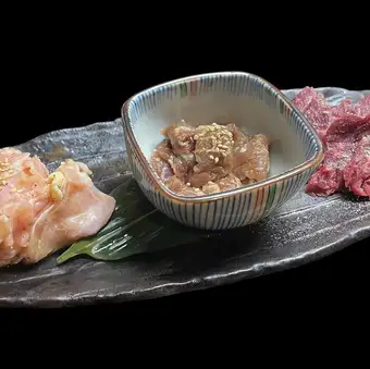 Assortment of 3 types of raw skirt steak and diaphragm