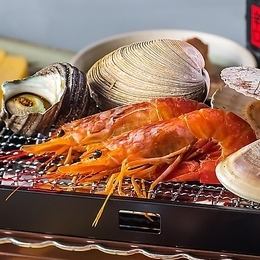 Enjoy the scent of the ocean♪ "Hama-yaki Tempura Course" 4,000 yen for all 7 dishes *Includes all-you-can-drink for 2 hours