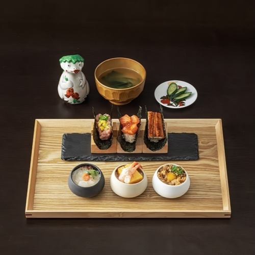 10月8日スタート★【完全予約制】お手軽ランチ★SNSで話題！おちょこ丼 & 手巻き  6種セット
