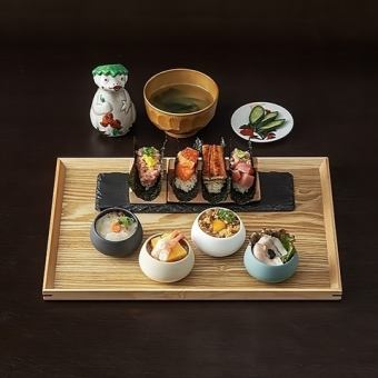 【完全予約制】贅沢ランチ★SNSで話題！おちょこ丼 & 手巻き  8種セット