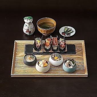 【完全予約制】贅沢ランチ★SNSで話題！おちょこ丼 & 手巻き  8種セット