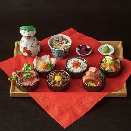 【完全予約制】お手軽ランチ★肉と魚 おちょこ丼 6種セット