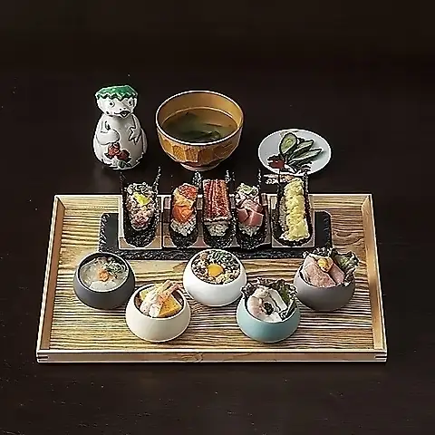 【完全予約制】ご褒美ランチ★SNSで話題！おちょこ丼 & 手巻き  10種セット