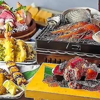 名物メニューを豪華ラインナップ『ええとこどりコース』全8品5000円　2H飲み放題付き
