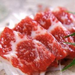 Premium marbled horse sashimi