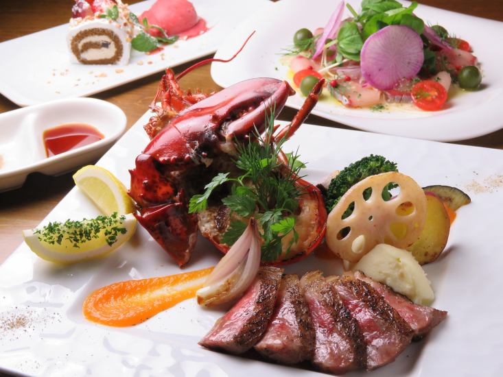 Lobster & fillet steak