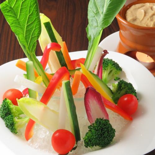 Bagna cauda made with fresh local vegetables