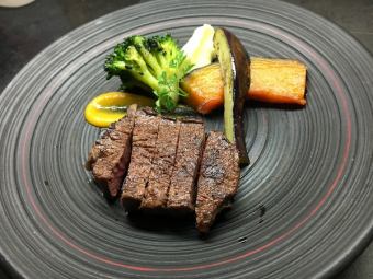 国産牛フィレ肉のステーキコース5800円 前日までご予約頂きますと乾杯ドリンクプレゼント♪！