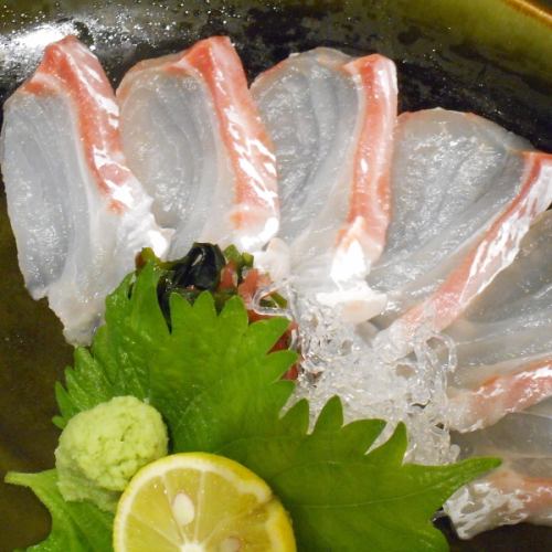 (Live) sea bream sashimi