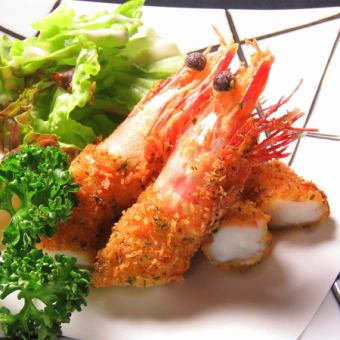 Deep-fried red shrimp