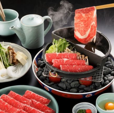 【料理のみ】牛・黒豚しゃぶしゃぶ・すき焼き両方【食べ放題】6300円