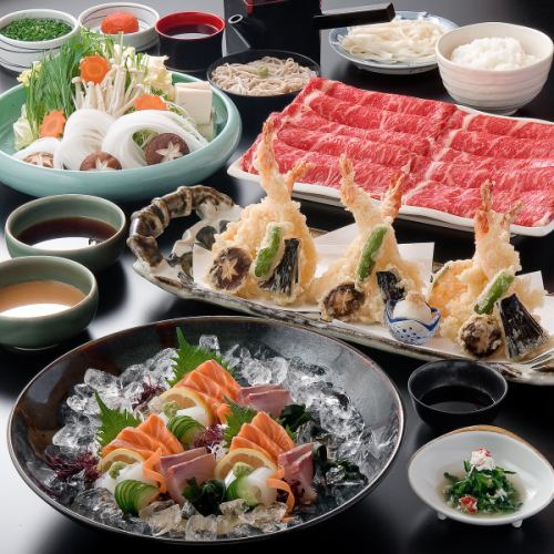 【料理のみ】刺身・天ぷら黒豚しゃぶしゃぶ御膳