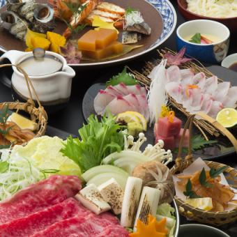 【2時間飲み放題付】料理＋しゃぶしゃぶorすき焼き　『ご馳走しゃぶコース』6,000円～