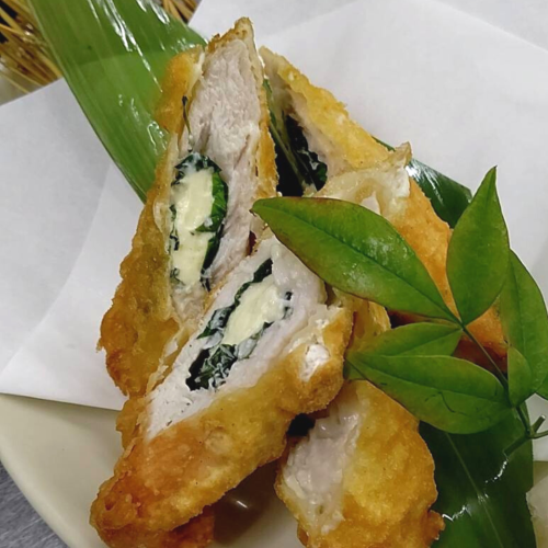 Fillet and cream cheese tempura