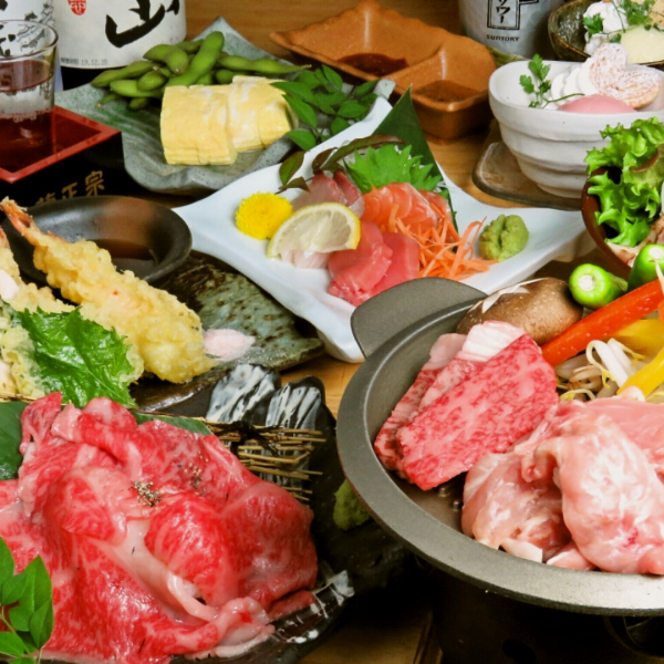 [Luxury! Sunata meat and seafood deluxe banquet course] 9 dishes with all-you-can-drink for 5,500 yen for 2 hours