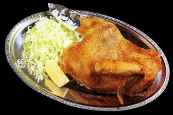 新潟名物　特大若鶏半身揚げ(昔懐かしい カレー風味)