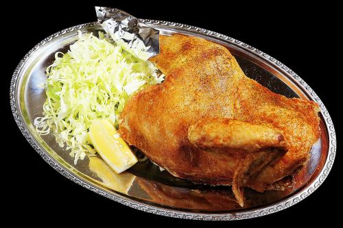 新潟名物　特大若鶏半身揚げ(昔懐かしい カレー風味)
