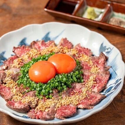 名物　牛ハラミの藁炙りたたき