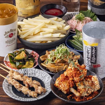 [Ivory Jr. All-you-can-eat and drink course] All-you-can-eat Ivory Chicken Jr. and skirt steak skewers ◎ 2,970 yen!