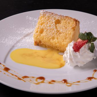 シフォンケーキ カラメルソース
