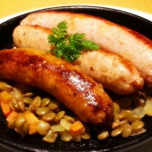Lentils and homemade sausages (1 bottle)