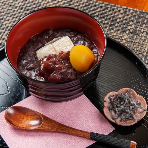 Sakuma original ★ 3种口味可选的特制shiruko套餐1,100日元（含税）