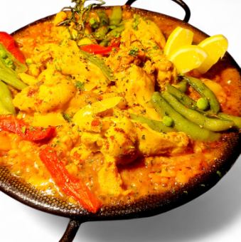 スパイス香る!!チキンのパエリア