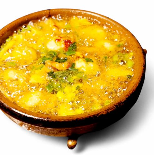 ベビーホタテのアヒージョ