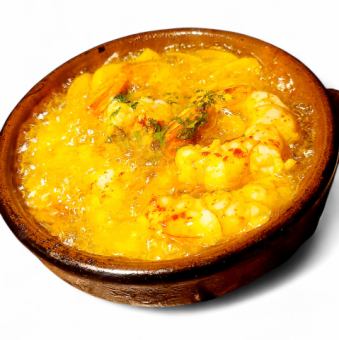 赤エビのアヒージョ