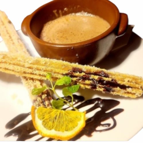 チュロスとHotチョコ