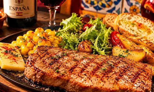 熱々!!鉄板のサーローインステーキ 150ｇ ライス付き