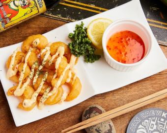 Plump shrimp frites (regular/half)