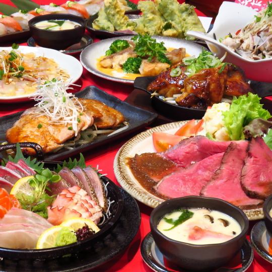 Premium recommended for welcome and farewell parties!! 120 minutes all-you-can-drink course including 12 dishes + draft beer ⇒ 6000 yen course