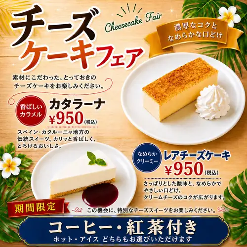 ★チーズケーキフェア★