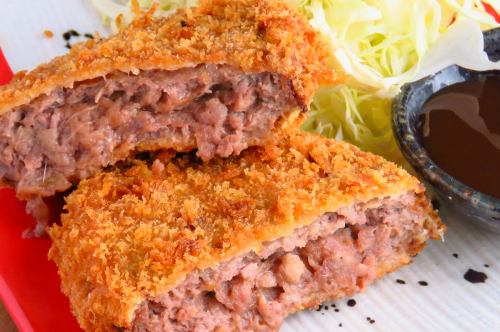 Minced horse meat cutlet