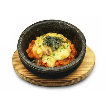 石焼豚キムチチーズビビムパ (スープ付き)