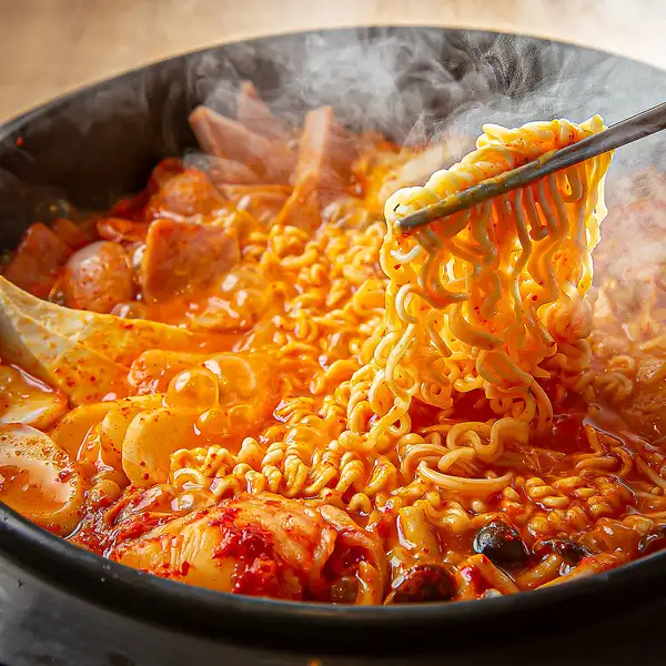 【夏はみんなで旨辛韓国料理!】ソラリアプラザ内だからアクセス抜群で、お買い物の合間のランチやディナーにもぴったり。みんなでシェアしながら楽しめる韓国の定番鍋は、会話も弾む人気メニュー。天神で気軽に本格韓国料理を味わいたい方におすすめです!