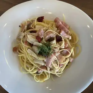 bacon and mushroom peperoncino