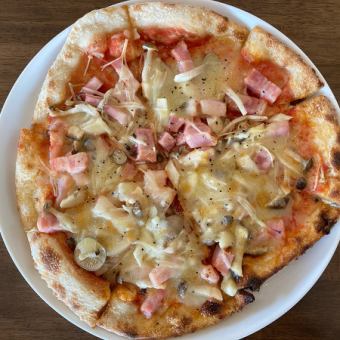 bacon and mushroom pizza
