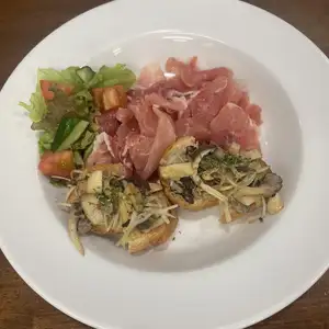 Assorted raw ham