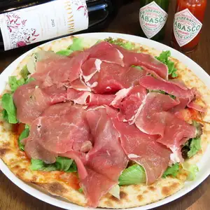 Prosciutto and Green Salad Pizza
