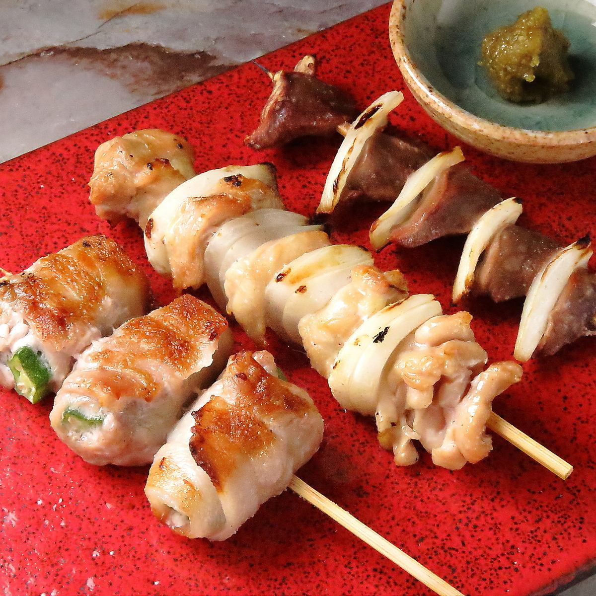 炭火で焼き上げる料理が◎6名個室有！