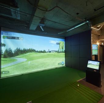 【골프 룸 평일/120분 이용은 이쪽】 부스 대여를 위해 몇 분이라도 동 요금.※음료 대별