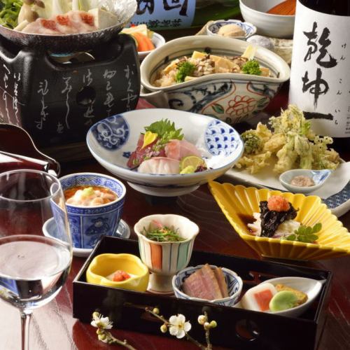 We offer all-you-can-drink courses that include our signature local sake.