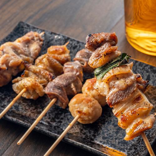 地元奥三河鶏を使った焼き鳥