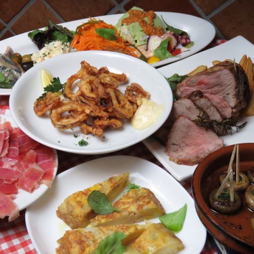 [Available for 4 or more people!] 2,890 JPY (incl. tax) course where you can enjoy Spanish cuisine with a total of 7 dishes♪