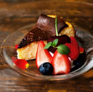 Rich Basque-style cheesecake