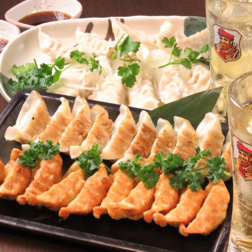 [All-you-can-eat and drink] 3 types of gyoza + 2 hours of all-you-can-drink meal 2,500 yen (+ appetizer 341 yen) ★ Oden OK for + 350 yen
