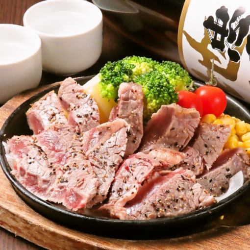 【1日3組限定！宴会におすすめ！】牛ステーキやお刺身2点盛等全10品+120分［飲放］5000⇒4000円